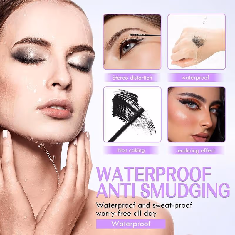 Eyelash Primer,Tubular Eyelash Primer,WaterproofLong Curling Mascara,Natural And Non-Smudged,Threaded Long-Lasting CurlingMascara